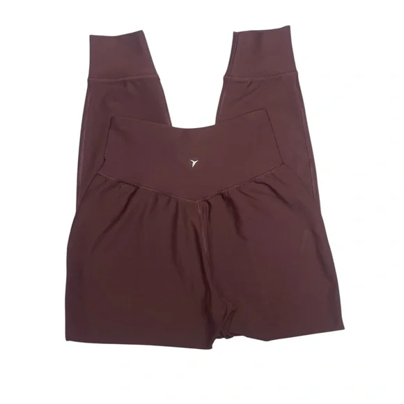 Old Navy Active Powersoft Leggings Joggers Size Small Maroon - Picture 5 of 13